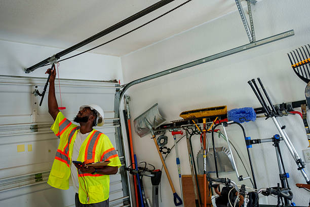 Professional Garage Door Panel Replacement technician working in China Grove, TX